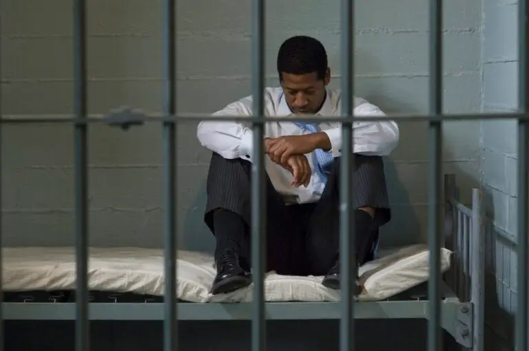 african american male in jail cell in las vegas