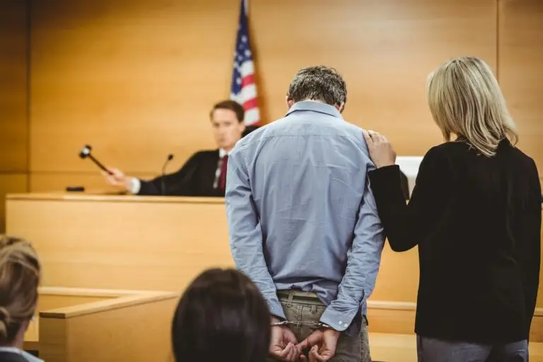 man in court looking down