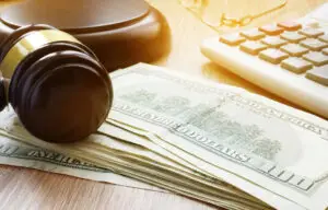 Gavel and money
